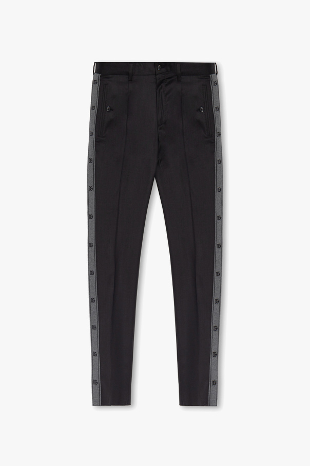 Dolce & Gabbana Pleat-front Spirit trousers with side panels
