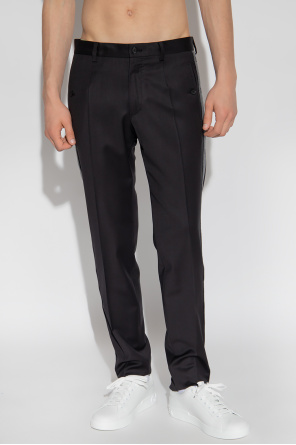 Twin-Set bleached-effect jeans Toni neutri Pleat-front trousers with side panels