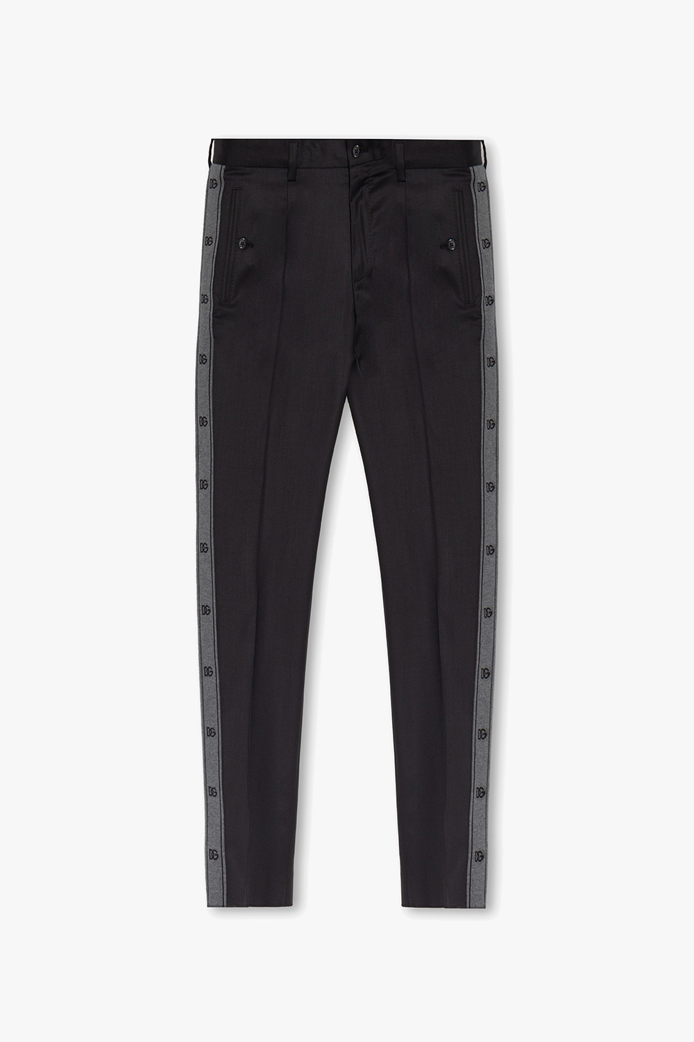 Dolce & Gabbana Pleat-front trousers check with side panels