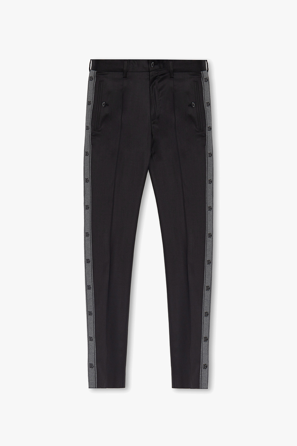 Dolce & Gabbana Pleat-front trousers with side panels