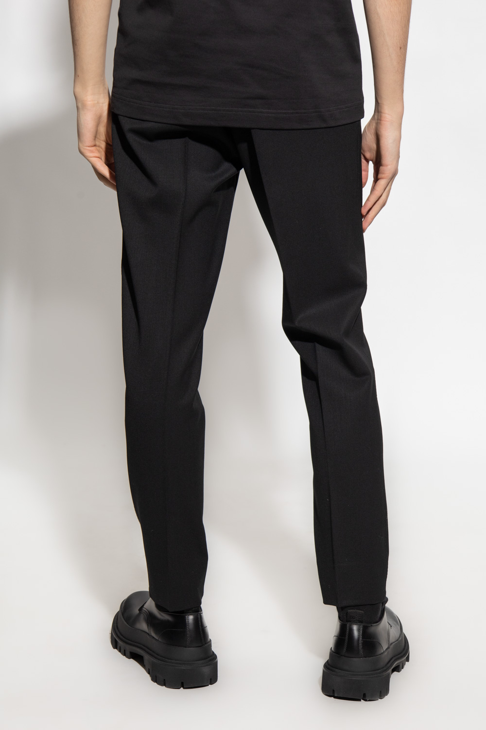 christopher esber ruched shirt dress Wool miu trousers