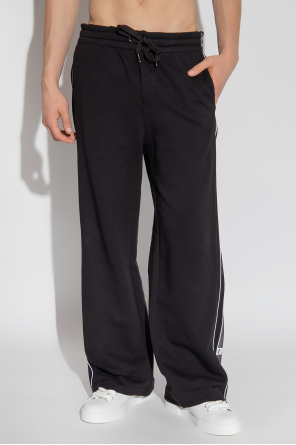 Dolce & Gabbana Pleat-front Embroidered trousers with side panels