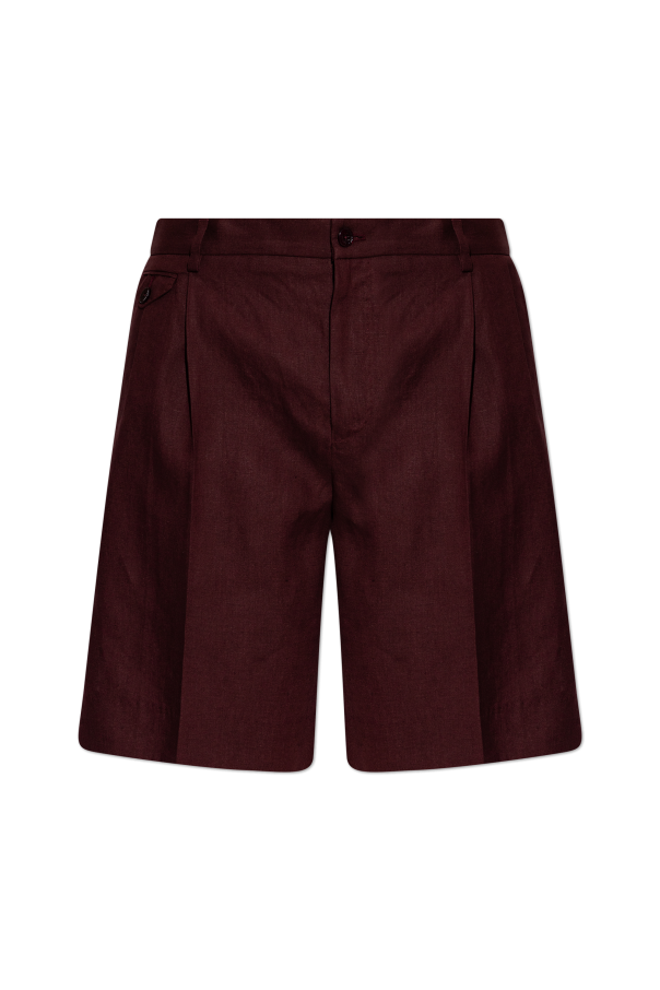 Linen pleated shorts od Dolce & Gabbana