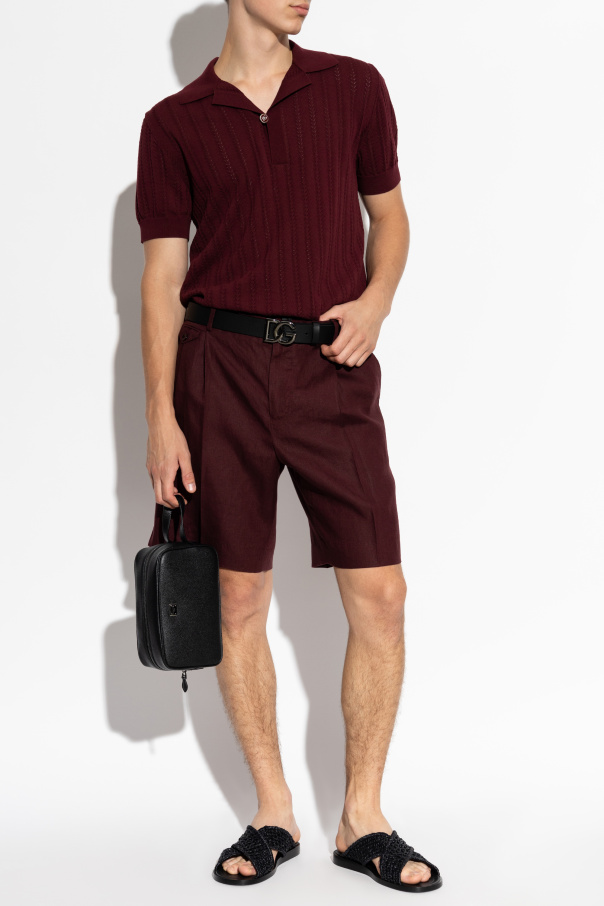 Dolce & Gabbana Shorts de lino con pinzas