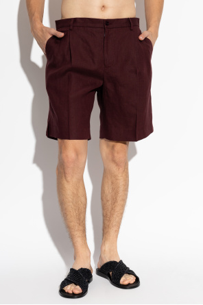 Dolce & Gabbana Shorts de lino con pinzas