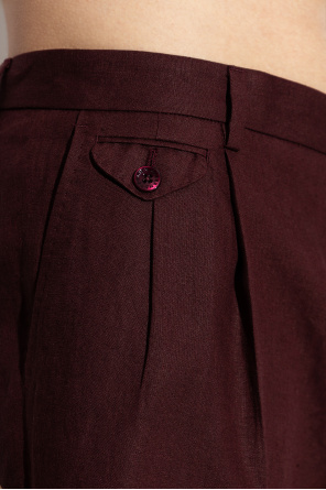 Dolce & Gabbana Shorts de lino con pinzas