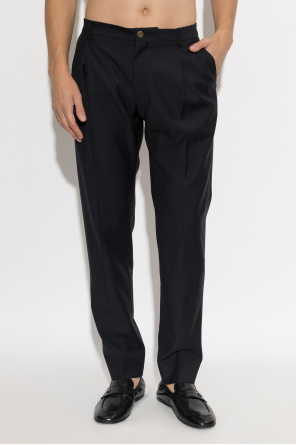 Dolce & Gabbana Pantalones de lana con raya marcada