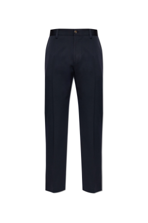 Wool pleated trousers