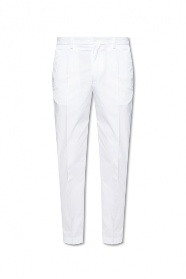 Dolce & Gabbana Cotton pleat-front trousers
