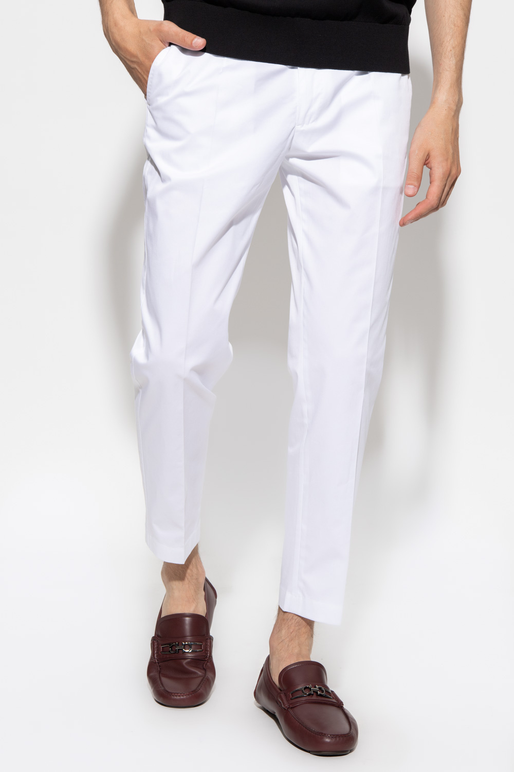 Dolce & Gabbana Cotton pleat-front trousers