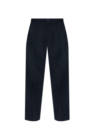 Creased trousers