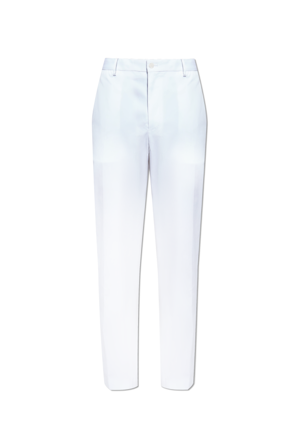 Cotton trousers with embroidered logo od Dolce & Gabbana