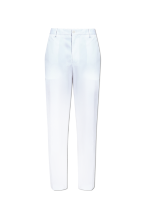Cotton trousers with embroidered logo