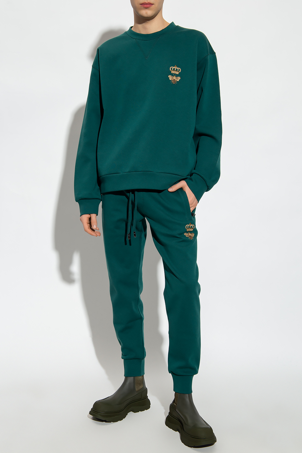 dolce pin & Gabbana Embroidered sweatpants