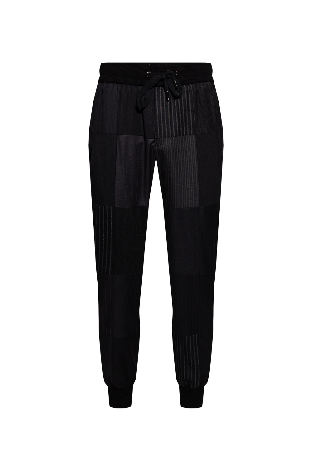 Jeans Vita Alta london In Cotone Distressed Pinstriped trousers