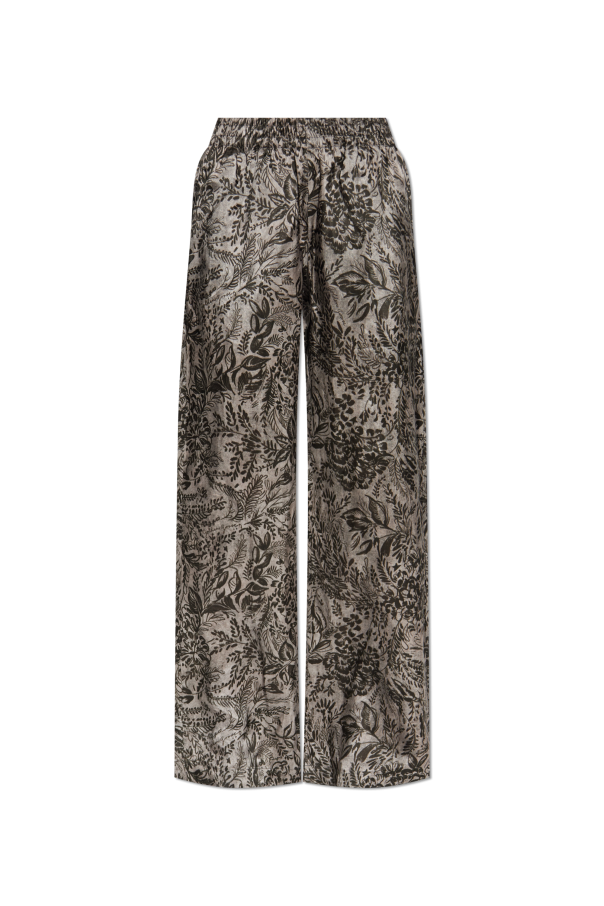 Trousers with a botanical motif od Golden Goose