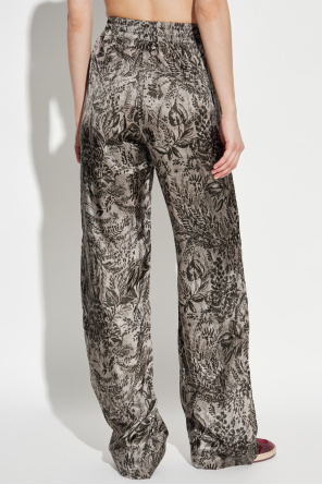 Golden Goose Trousers with a botanical motif