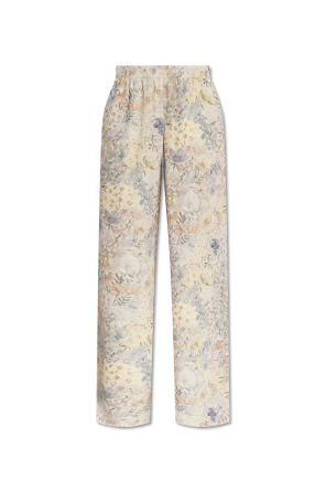 Trousers with floral motif