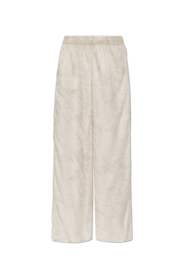 Trousers with floral motif od Golden Goose