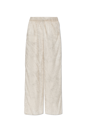 Trousers with floral motif od Golden Goose