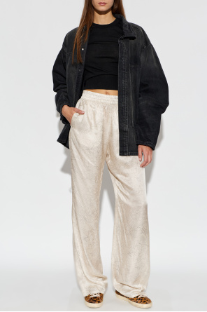 Trousers with floral motif od Golden Goose