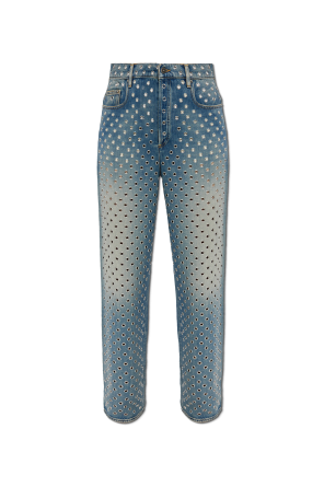Jeans with appliqués
