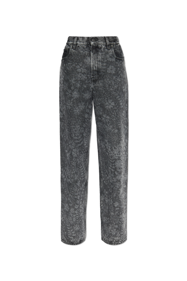 ‘Straight’ jeans with a floral motif od Golden Goose