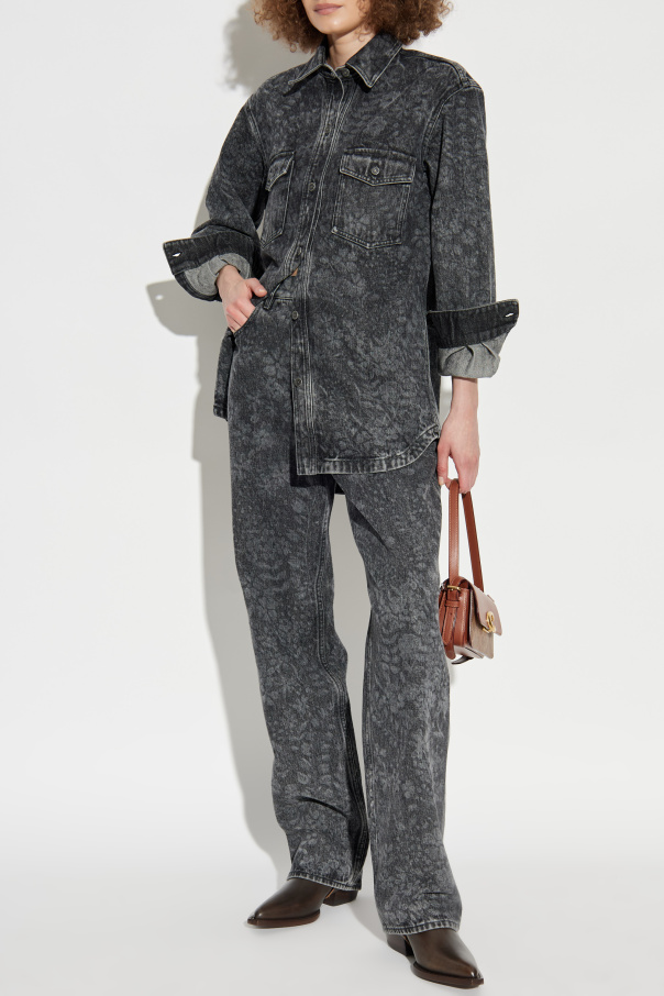 Golden Goose Jeansy typu ‘straight’ z motywem kwiatowym