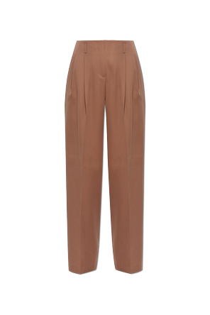 Pantalones de lana de pierna ancha