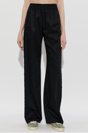 Golden Goose Pantalones de lana con apliques brillantes