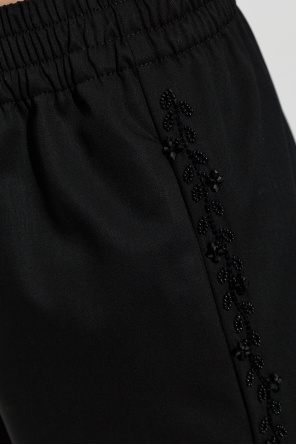 Golden Goose Pantalones de lana con apliques brillantes