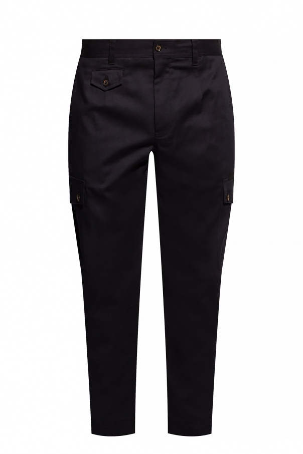 Neil Barrett cargo-pocket tapered track pants Schwarz Trousers with multiple pockets