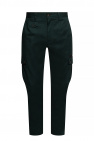 high-waist straight-leg jeans Grigio Trousers with multiple pockets