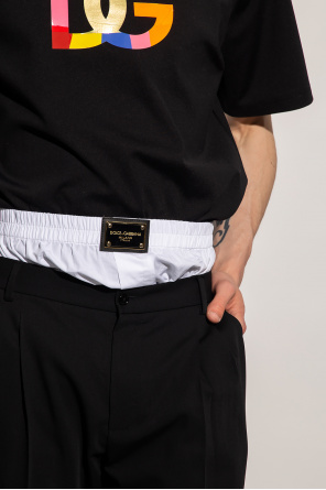 Dolce & Gabbana Wool pleat-front SATIN trousers