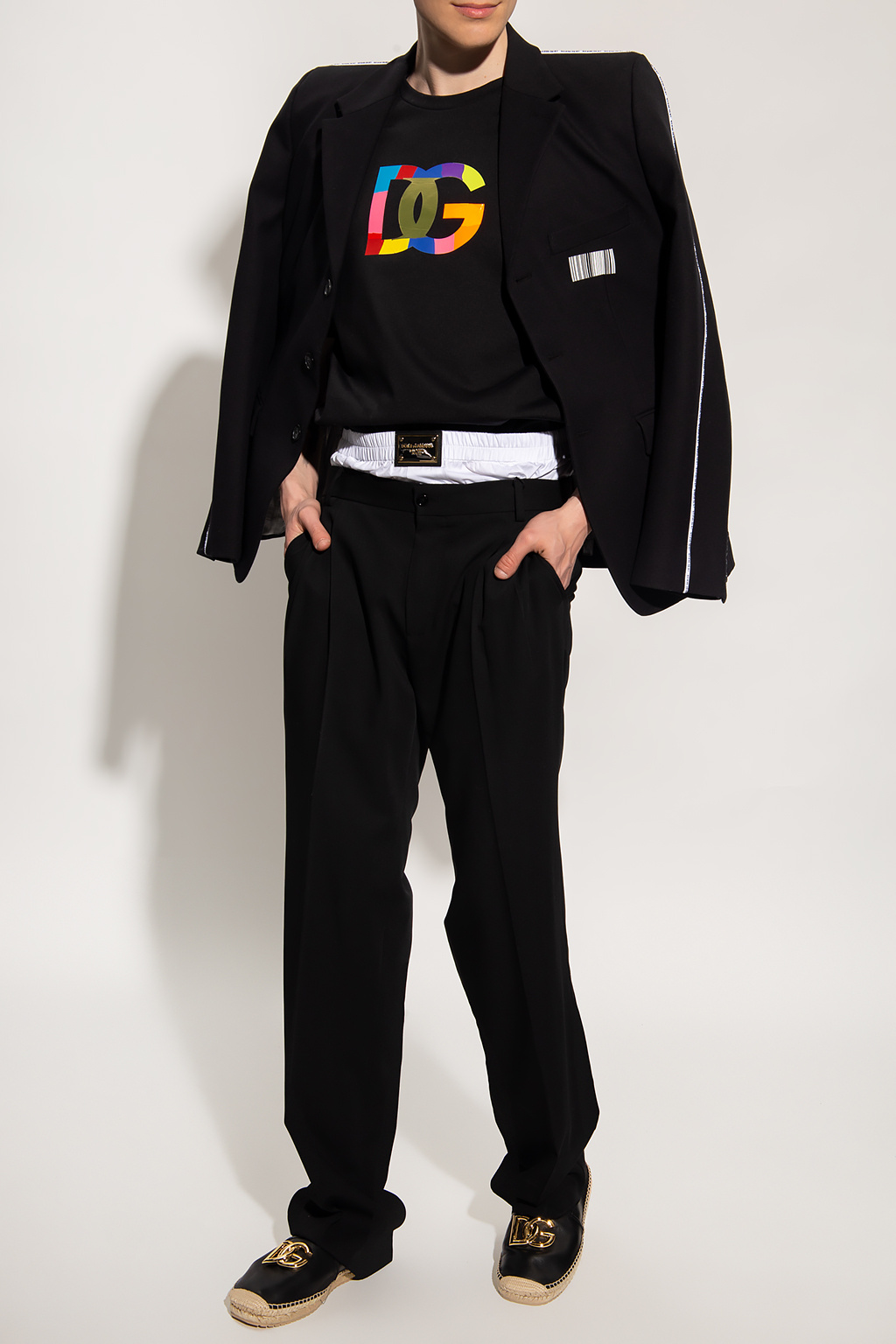 Dolce & Gabbana Wool pleat-front gabbana trousers