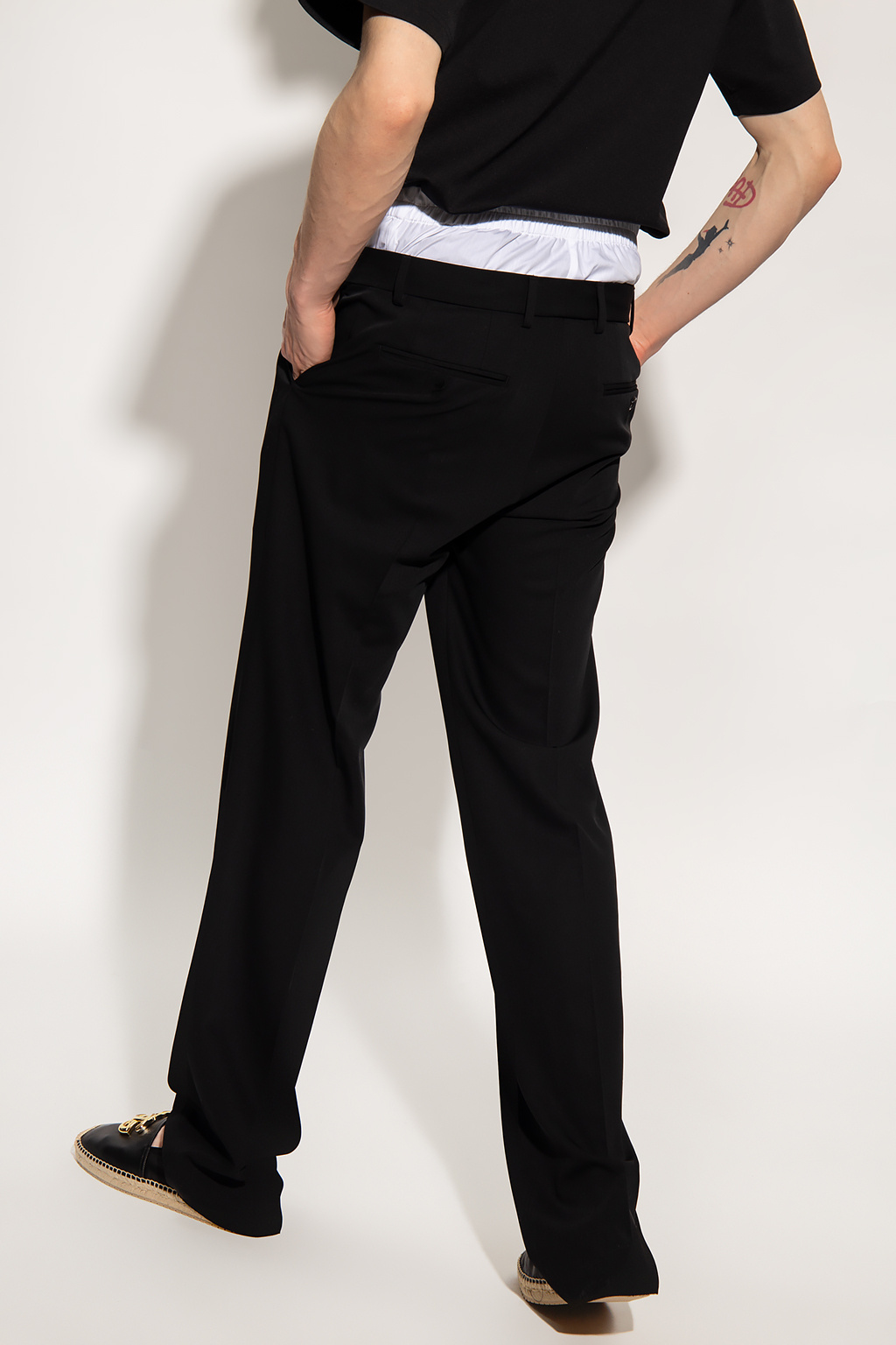 Dolce & Gabbana Wool pleat-front gabbana trousers