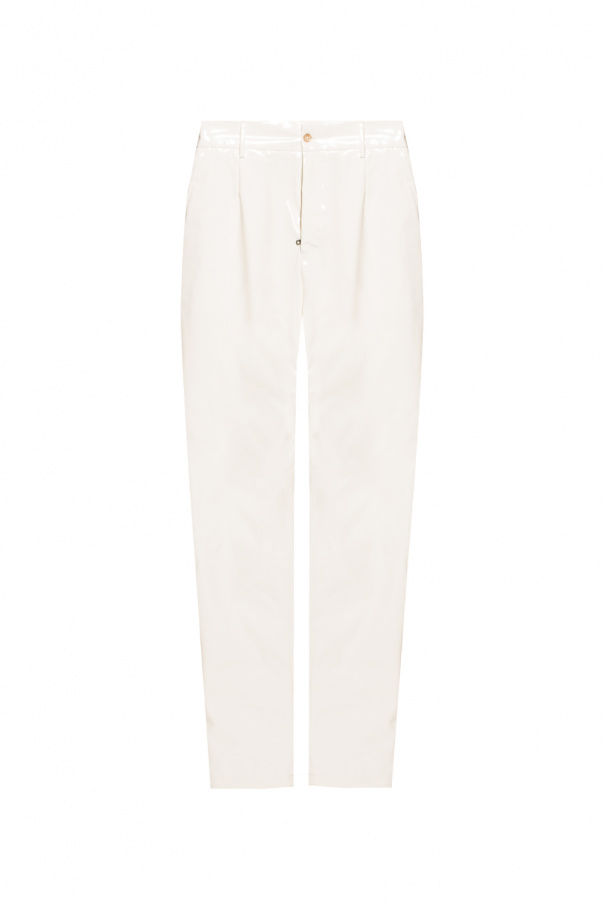 Dolce & Gabbana trousers corduroy in coated fabric