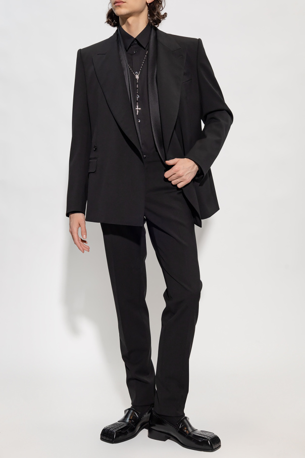 Dolce & Gabbana Wool pleat-front skinny trousers