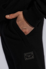 Dolce & Gabbana BLACK Wool trousers with logo
