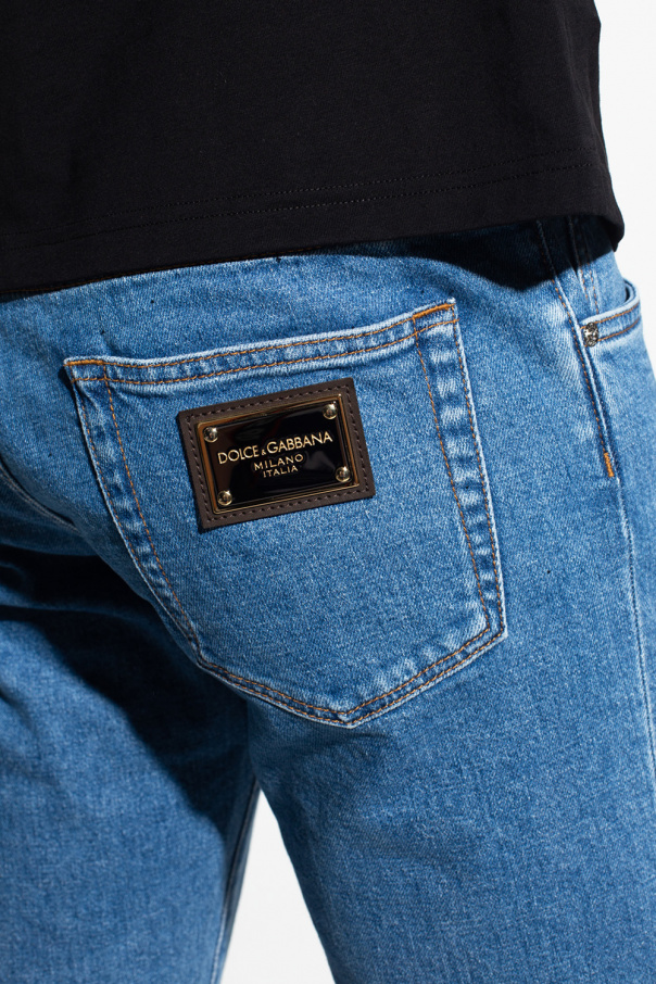 Retfærdighed Ungdom Vag Logo-appliquéd jeans Dolce & Gabbana - JmksportShops US
