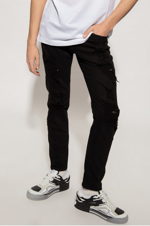 Dolce & Gabbana Gepunktetes Hemd Schwarz Slim fit jeans