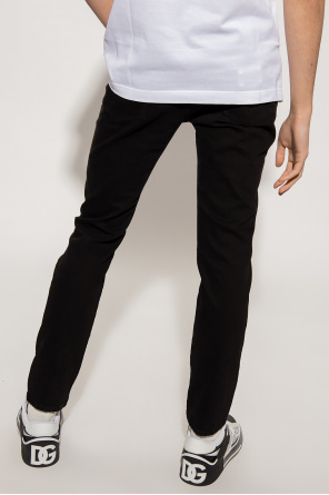 Dolce & Gabbana Gepunktetes Hemd Schwarz Slim fit jeans