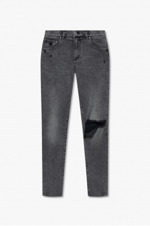 Dolce & Gabbana tie-dye slim-fit jeans