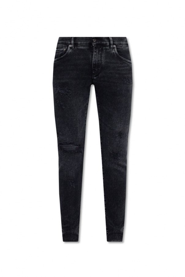 Dolce & Gabbana Kids graphic-print puff-sleeve sweatshirt Skinny jeans