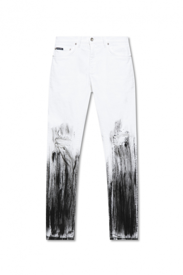Dolce & Gabbana Kids raglan-sleeve logo T-shirt Skinny jeans