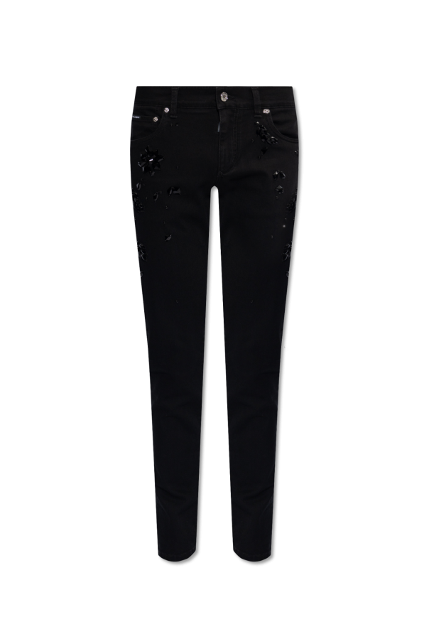 Rhinestone-embellished jeans od Dolce & Gabbana