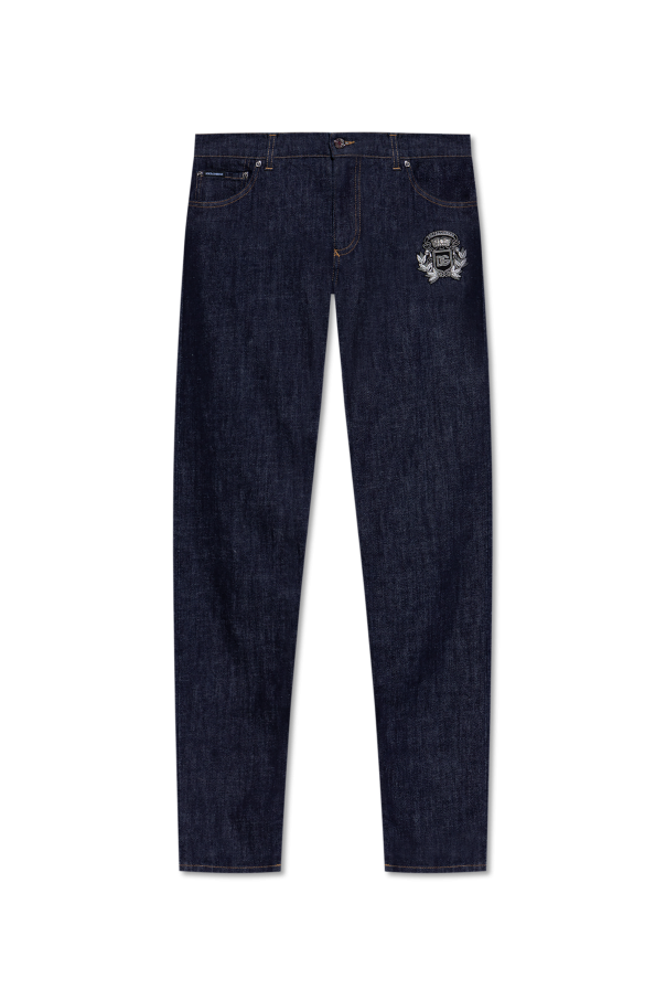 Skinny jeans with appliqué, zdjęcie 1 Skinny jeans with appliqué od Dolce & Gabbana