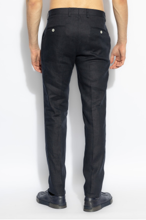 Dolce & Gabbana Pantalones de lino con pliegues