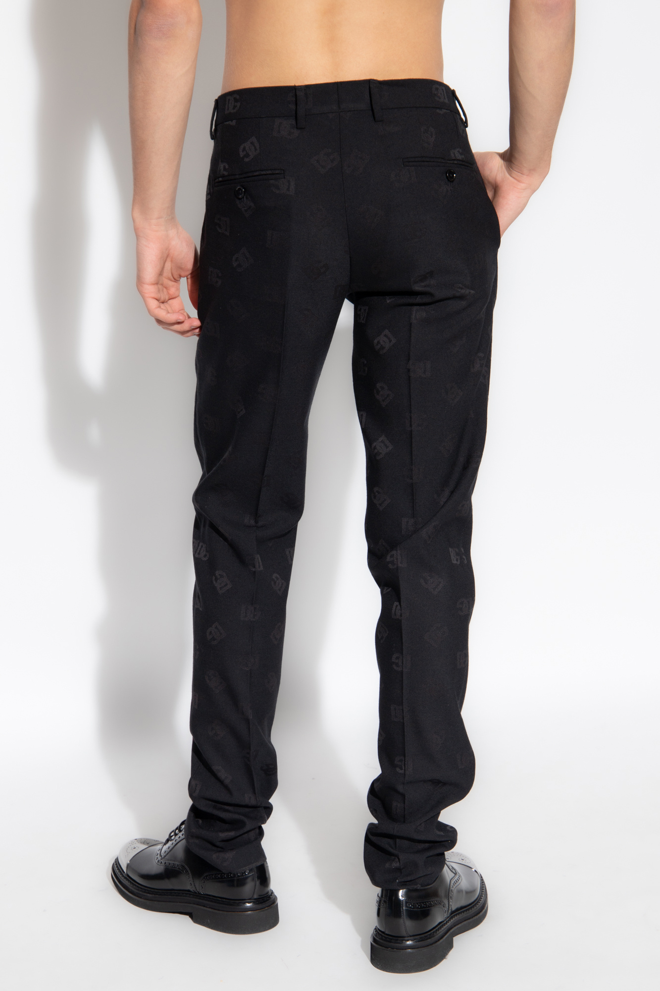 balmain tweed frayed shorts Monogrammed trousers