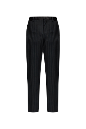 Pantalones satén con estampado de rayas